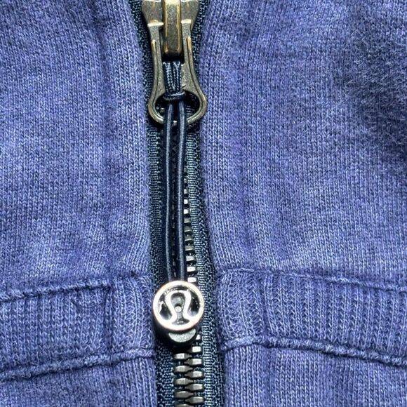 Lululemon Blue Hooded Cuddle Up Size 12 Scuba Zip Jacket - Picture 6 of 10